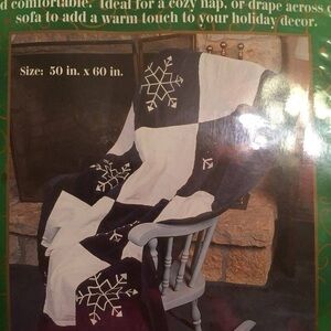 Snowflake Velvet Throw